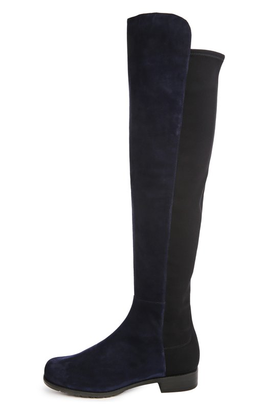 Комбинированные ботфорты на устойчивом каблуке Stuart Weitzman