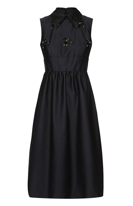 Приталенное платье-миди с декоративной отделкой No. 21