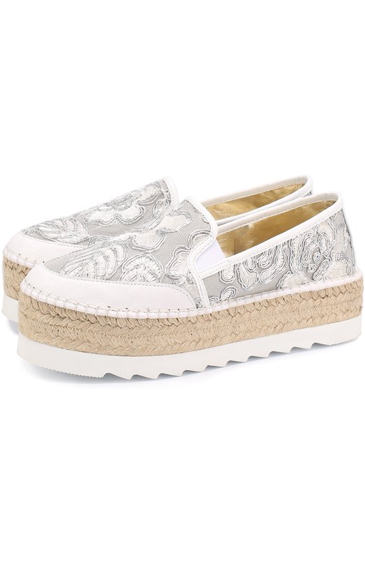 Комбинированные эспадрильи с вышивкой Baldan