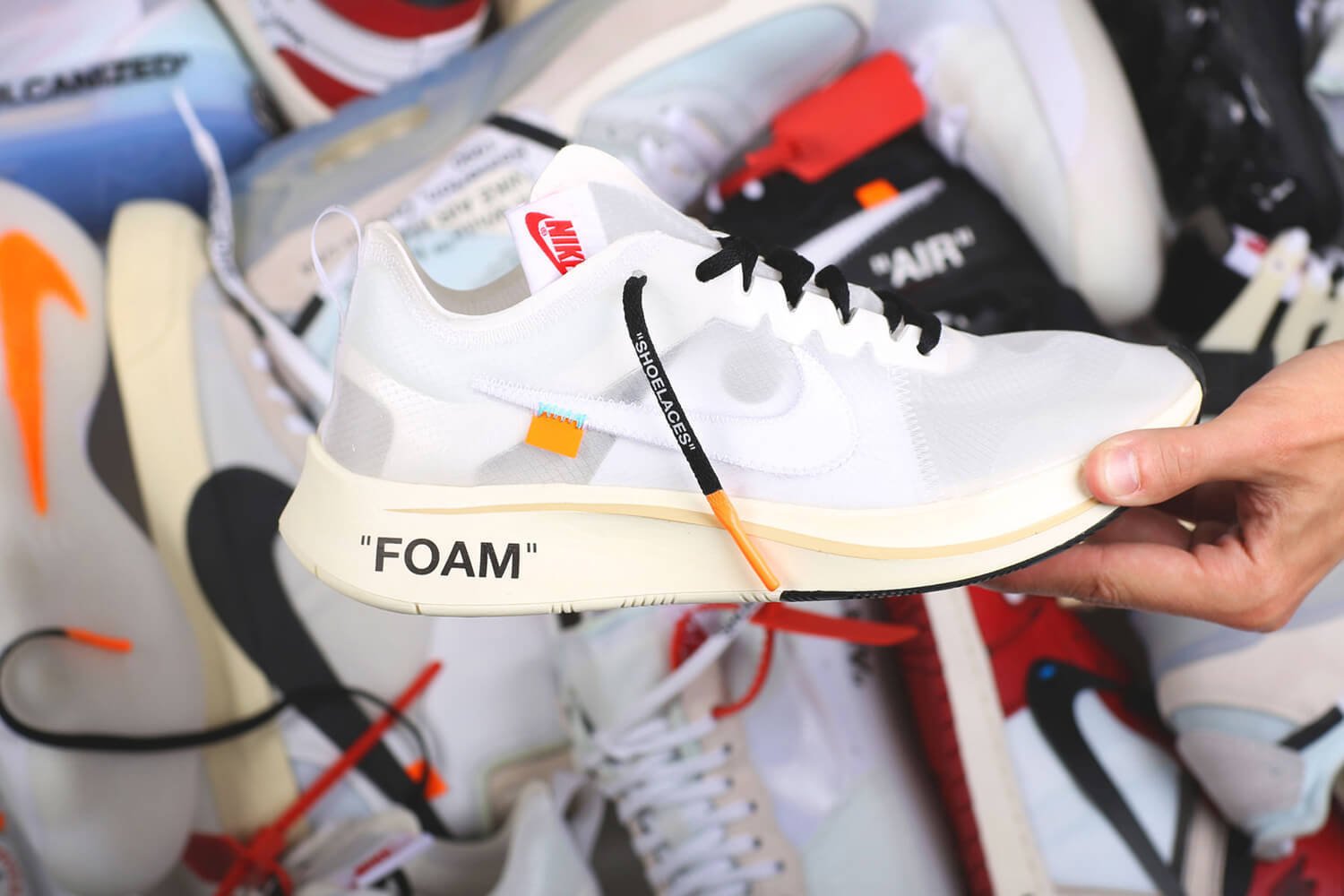 off white foam nike